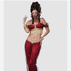 Luxurious Red and Gold Women's Bra